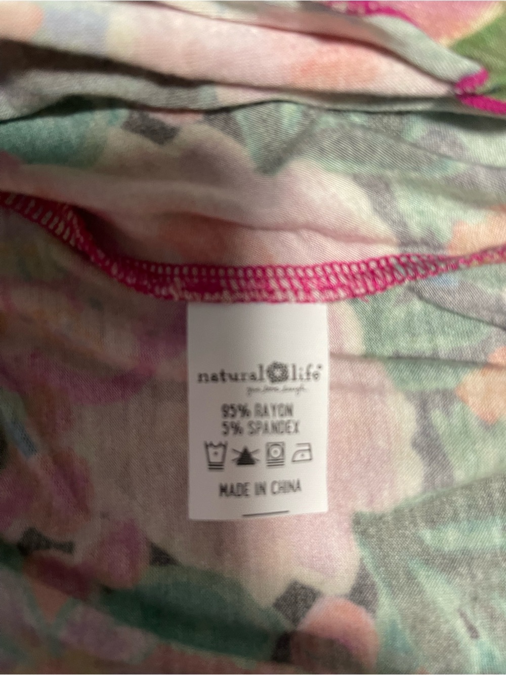 Natural Life Devon ultra-soft short sleeve top - Pink Garden - Picture 5 of 5